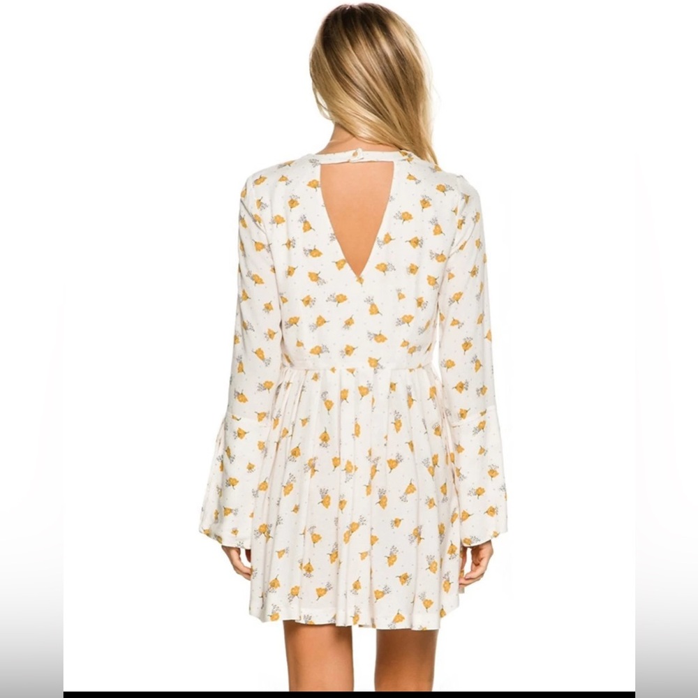 NWT Free People | Women's Tegan Long-Sleeve Floral Printed Mini Dress, Size 6 - Picture 2 of 8